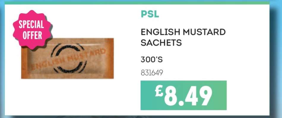 PSL ENGLISH MUSTARD SACHETS
