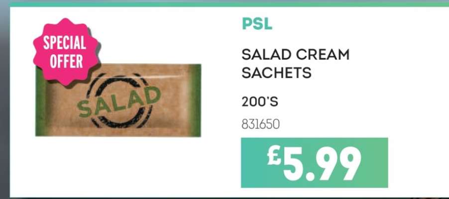PSL Salad Cream Sachets