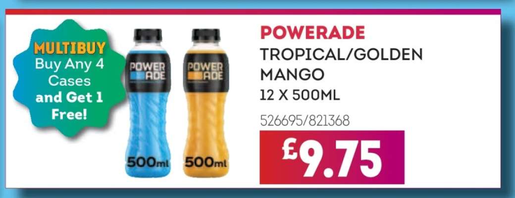 POWERADE TROPICAL/GOLDEN MANGO