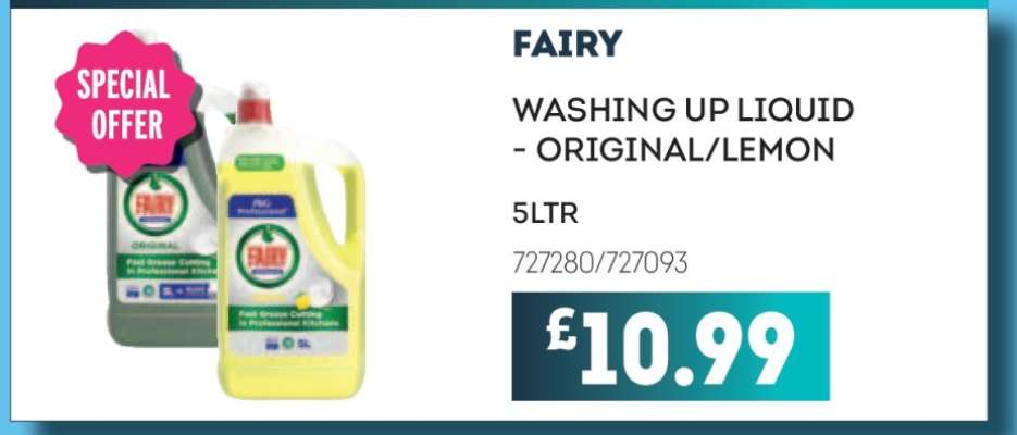 FAIRY WASHING UP LIQUID - ORIGINAL/LEMON