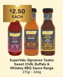 SuperValu Signature Tastes Sweet Chilli, Buffalo & Whiskey BBQ Sauce Range