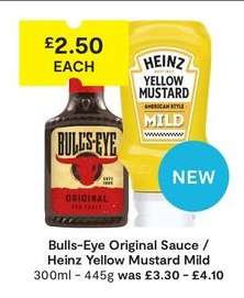 Bulls-Eye Original Sauce / Heinz Yellow Mustard Mild