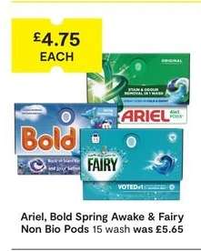 Ariel, Bold Spring Awake & Fairy Non Bio Pods