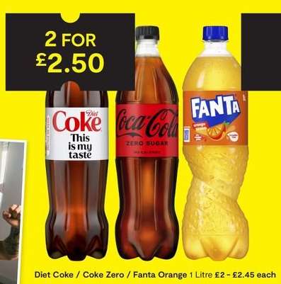 Diet Coke / Coke Zero / Fanta Orange