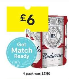 Budweiser 4 pack