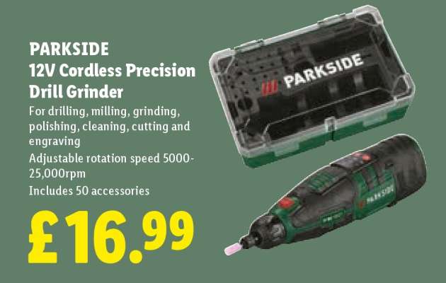Parkside 12V Cordless Precision Drill Grinder