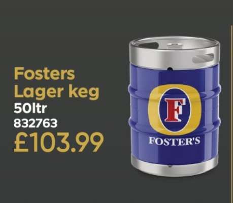 Fosters Lager keg