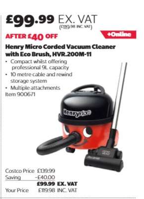 Henry Micro Corded Vacuum Cleaner with Eco Brush, HVR.200M-11