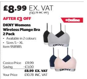 DKNY Womens Wireless Plunge Bra 2 Pack