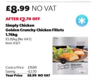Simply Chicken Golden Crunchy Chicken Fillets