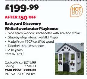 Backyard Discovery White Sweetwater Playhouse