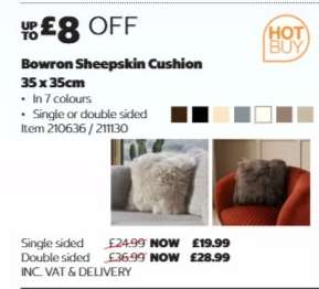 Bowron Sheepskin Cushion
