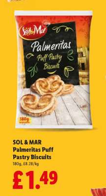 Sol & Mar Palmeritas Puff Pastry Biscuits