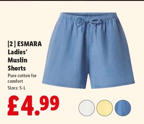 ESMARA Ladies’ Muslin Shorts