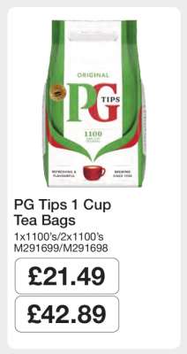PG Tips 1 Cup Tea Bags