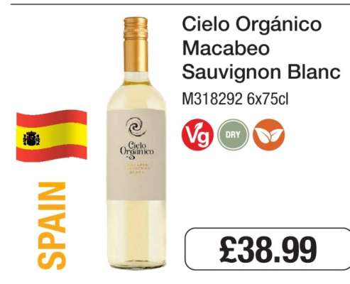 Cielo Orgánico Macabeo Sauvignon Blanc