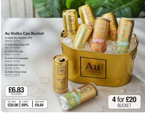 Au Vodka Can Bucket