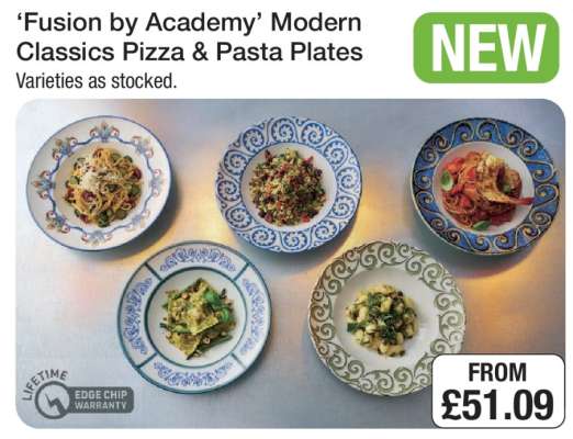 ‘Fusion by Academy’ Modern Classics Pizza & Pasta Plates