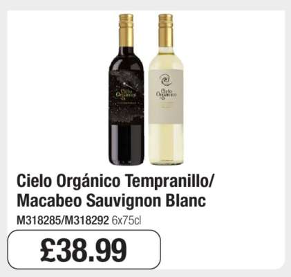 Cielo Orgánico Tempranillo/Macabeo Sauvignon Blanc