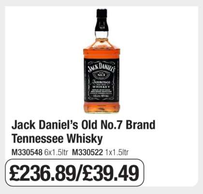 Jack Daniel’s Old No.7 Brand Tennessee Whisky