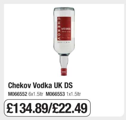 Chekov Vodka UK DS