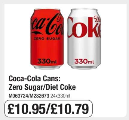 Coca-Cola Cans: Zero Sugar/Diet Coke