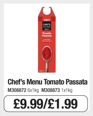 Chef’s Menu Tomato Passata