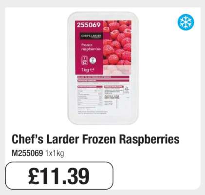 Chef’s Larder Frozen Raspberries