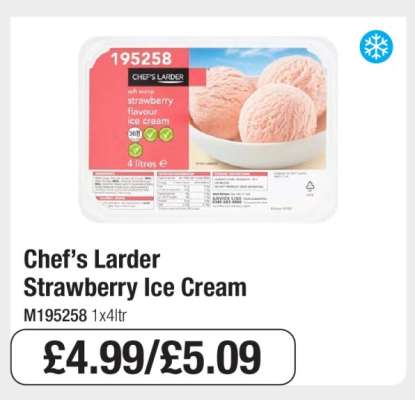 Chef’s Larder Strawberry Ice Cream
