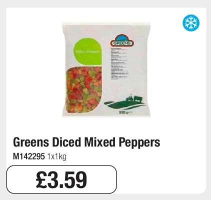 Greens Diced Mixed Peppers