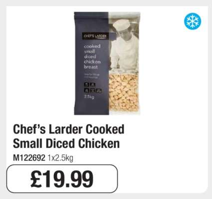 Chef’s Larder Cooked Small Diced Chicken