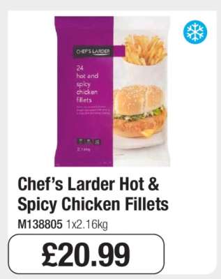 Chef’s Larder Hot & Spicy Chicken Fillets