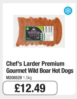 Chef’s Larder Premium Gourmet Wild Boar Hot Dogs
