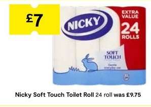 Nicky Soft Touch Toilet Roll
