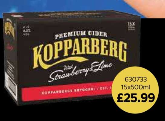 Kopparberg Premium Cider with Strawberry & Lime