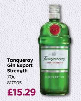 Tanqueray Gin Export Strength