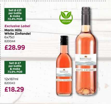 Marin Hills White Zinfandel 6x75cl
