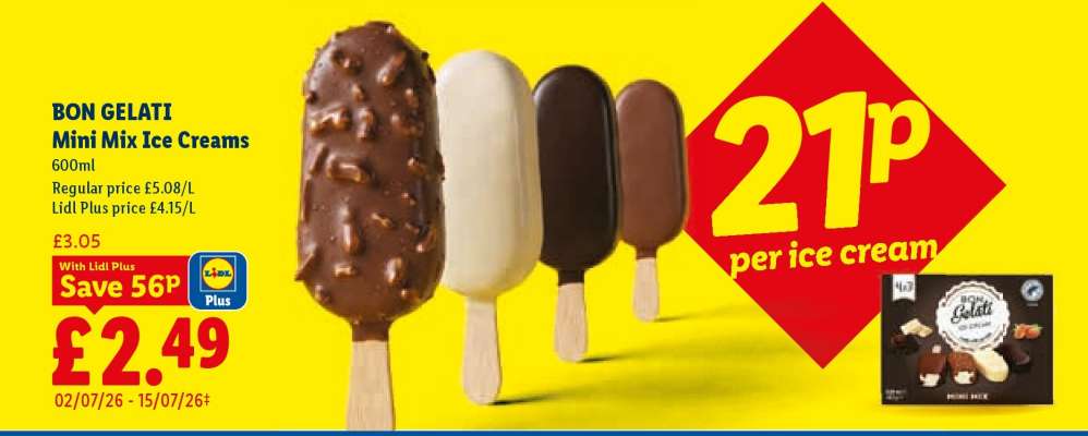 BON GELATI Mini Mix Ice Creams