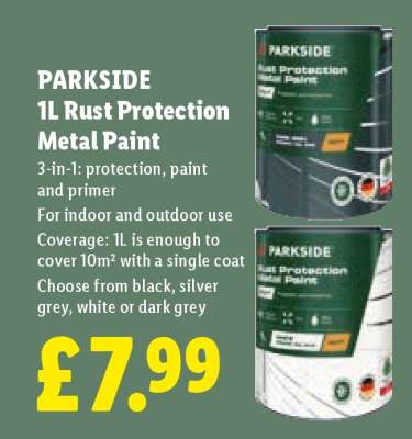 PARKSIDE 1L Rust Protection Metal Paint