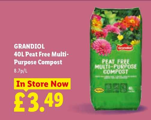 GRANDIOL 40L Peat Free Multi-Purpose Compost
