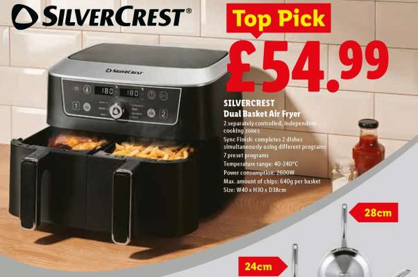 SilverCrest Dual Basket Air Fryer