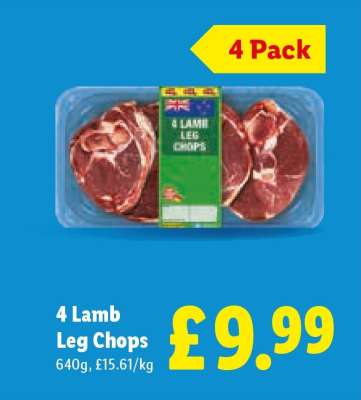 4 Lamb Leg Chops