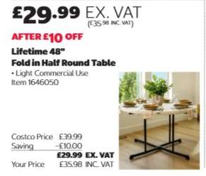 Lifetime 48" Fold in Half Round Table