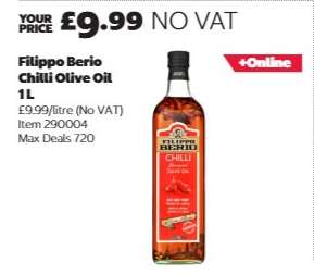 Filippo Berio Chilli Olive Oil 1L