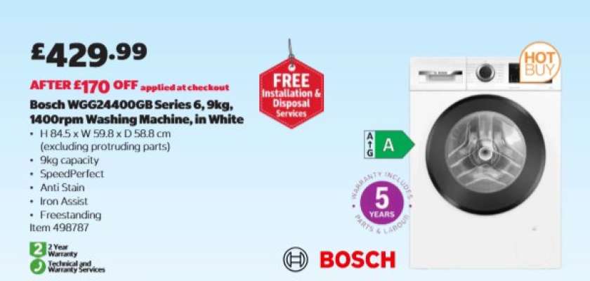 Bosch WGG24400GB Series 6 Washing Machine