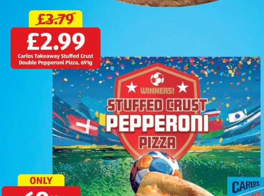 Carlos Takeaway Stuffed Crust Double Pepperoni Pizza