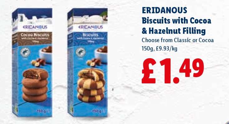 Eridanous Biscuits with Cocoa & Hazelnut Filling