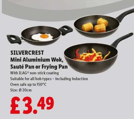 SILVERCREST Mini Aluminium Wok, Sauté Pan or Frying Pan