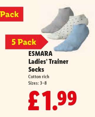 ESMARA Ladies’ Trainer Socks