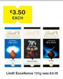 Lindt Excellence 100g